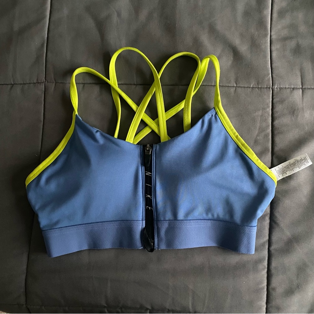 Nike zip up sports bra